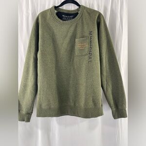 Municipal Men’s Army Green Crew Neck Sweatshirt Size Medium
